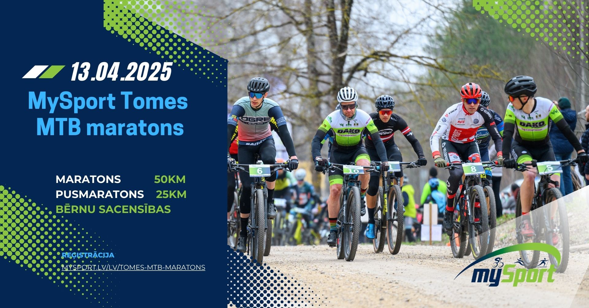 13.Aprīlī Mysport Tomes MTB maratons 