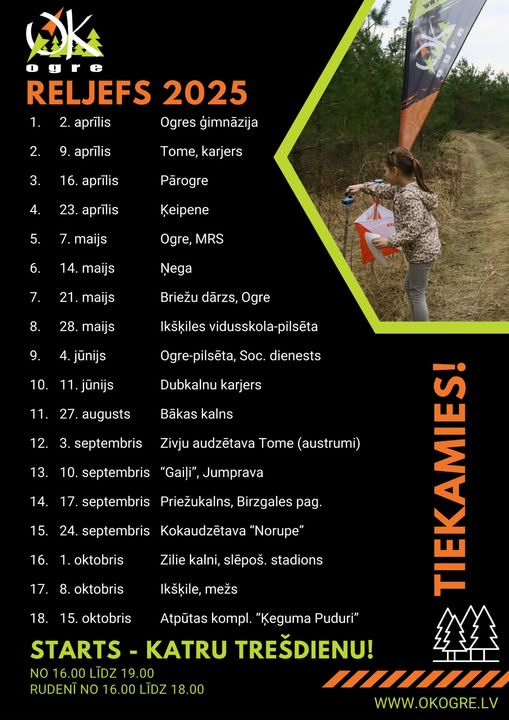 Orientēšanās seriāls Reljefs 2025 - 17.kārta
