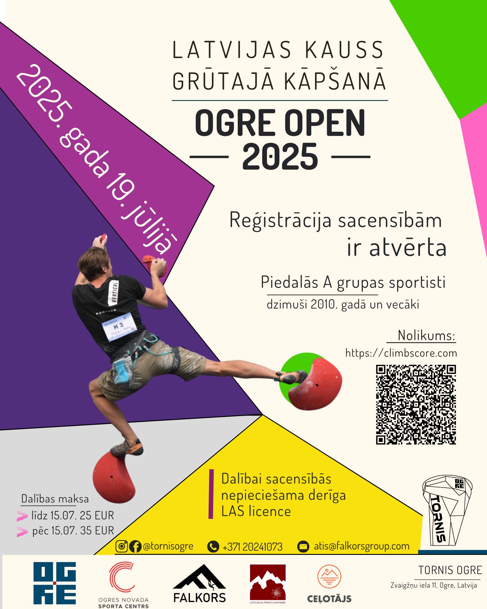 Reģistrācija OGRE OPEN 2025 sacensībām ir sākusies! 