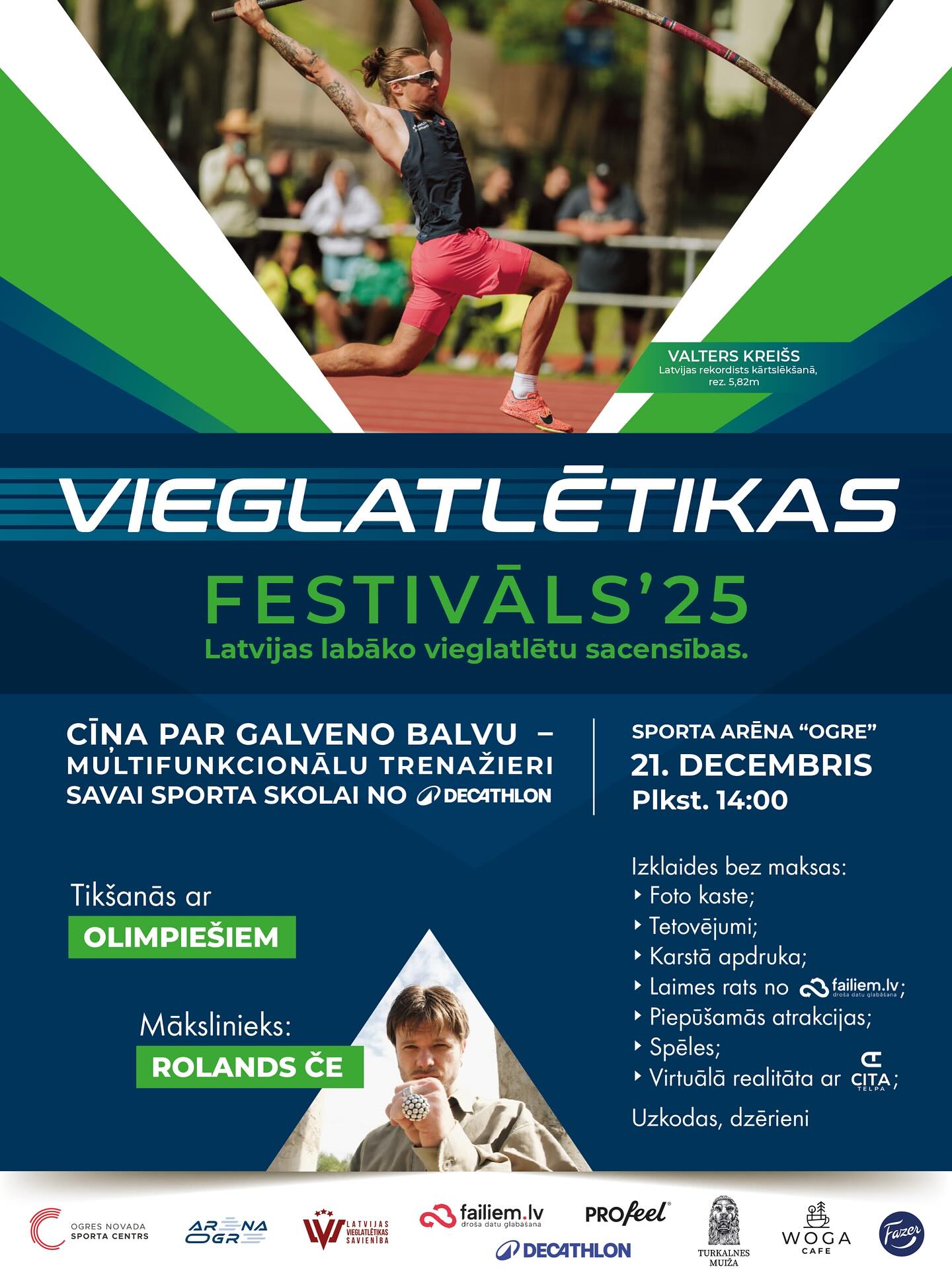 Vieglatlētikas festivāls 2025 - 21.decembrī