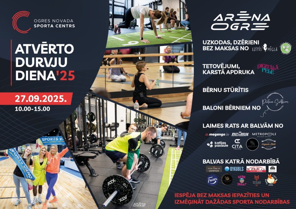 27.septembrī Atvērto Durvju diena Sporta Arēnā Ogre