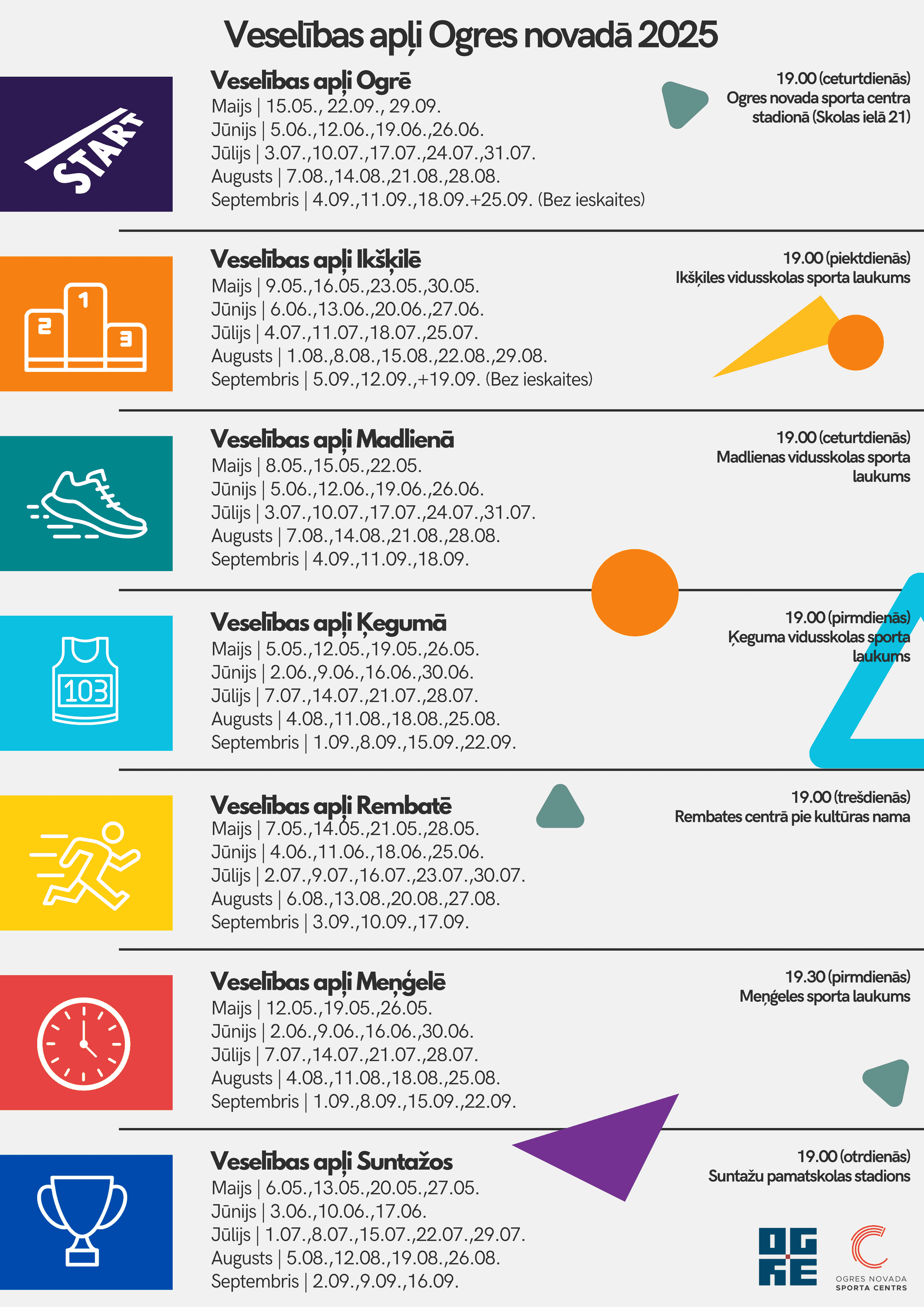 “Veselības apļi 2025” – skrienam kopā veselības vārdā!