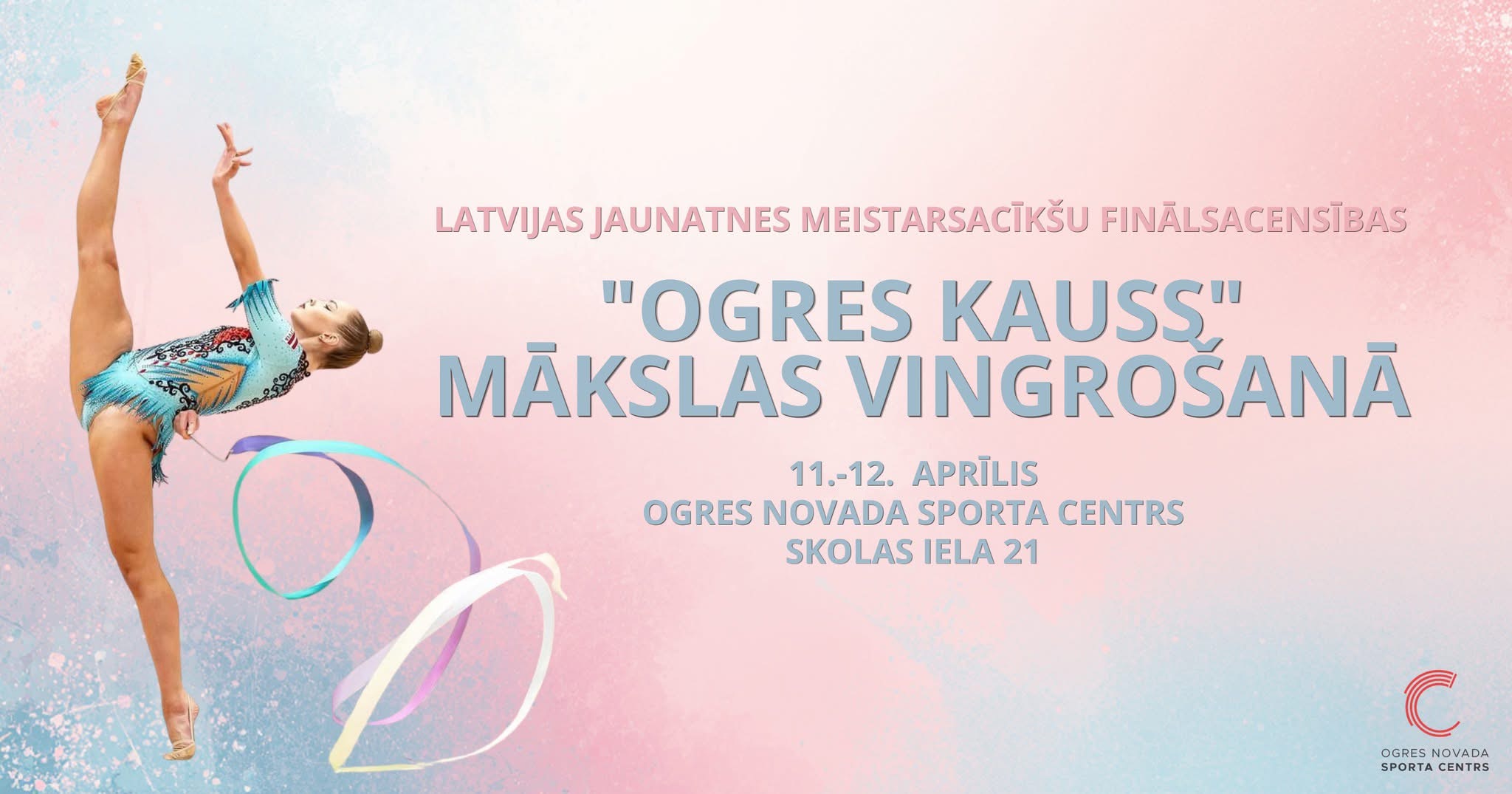 “Ogres kauss” Mākslas vingrošanā 11. un 12.aprīlī