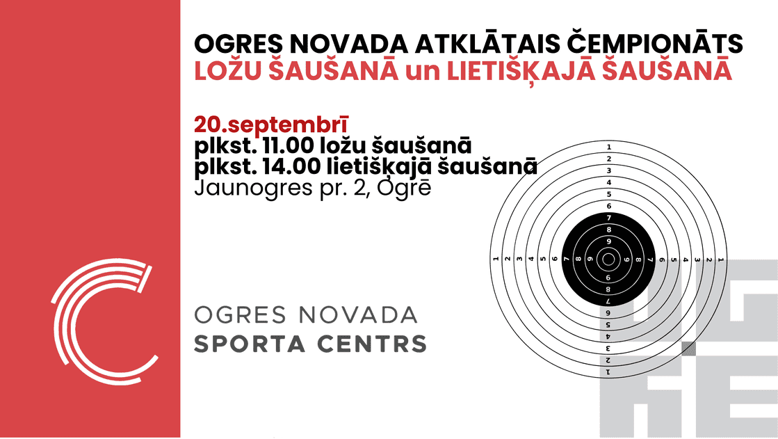 Ogres novada atklātie čempionāti šaušanā – sākam 20. septembrī!