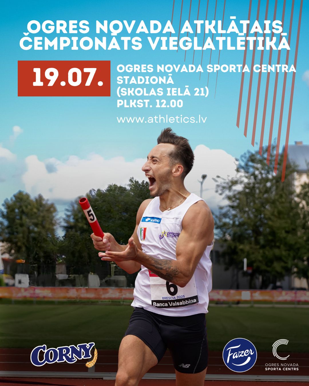 Ogres novada atklātais čempionāts vieglatlētikā – 19. jūlijā!
