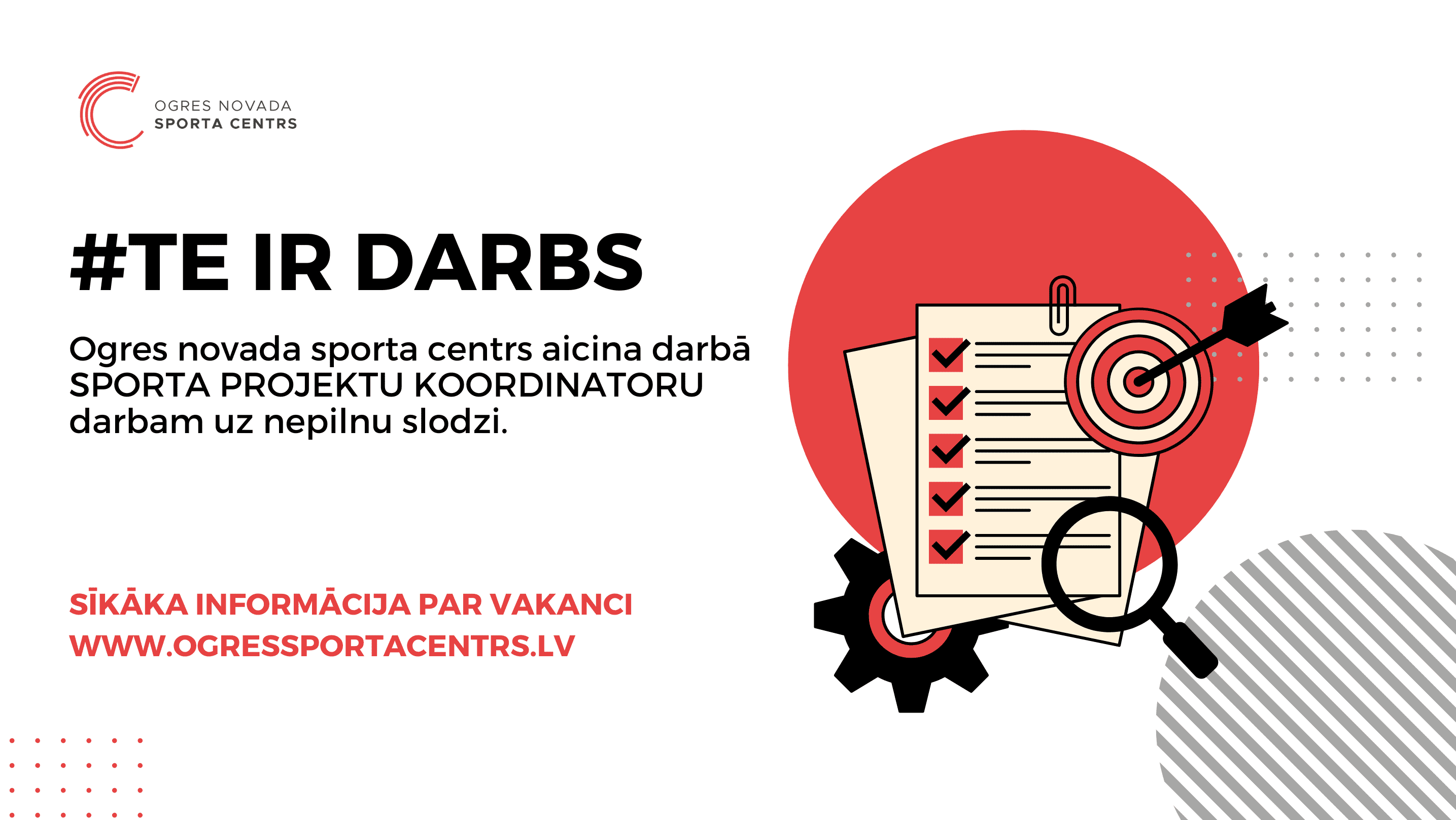 #Teirdarbs Sporta projektu koordinators darbam uz nepilnu slodzi 
