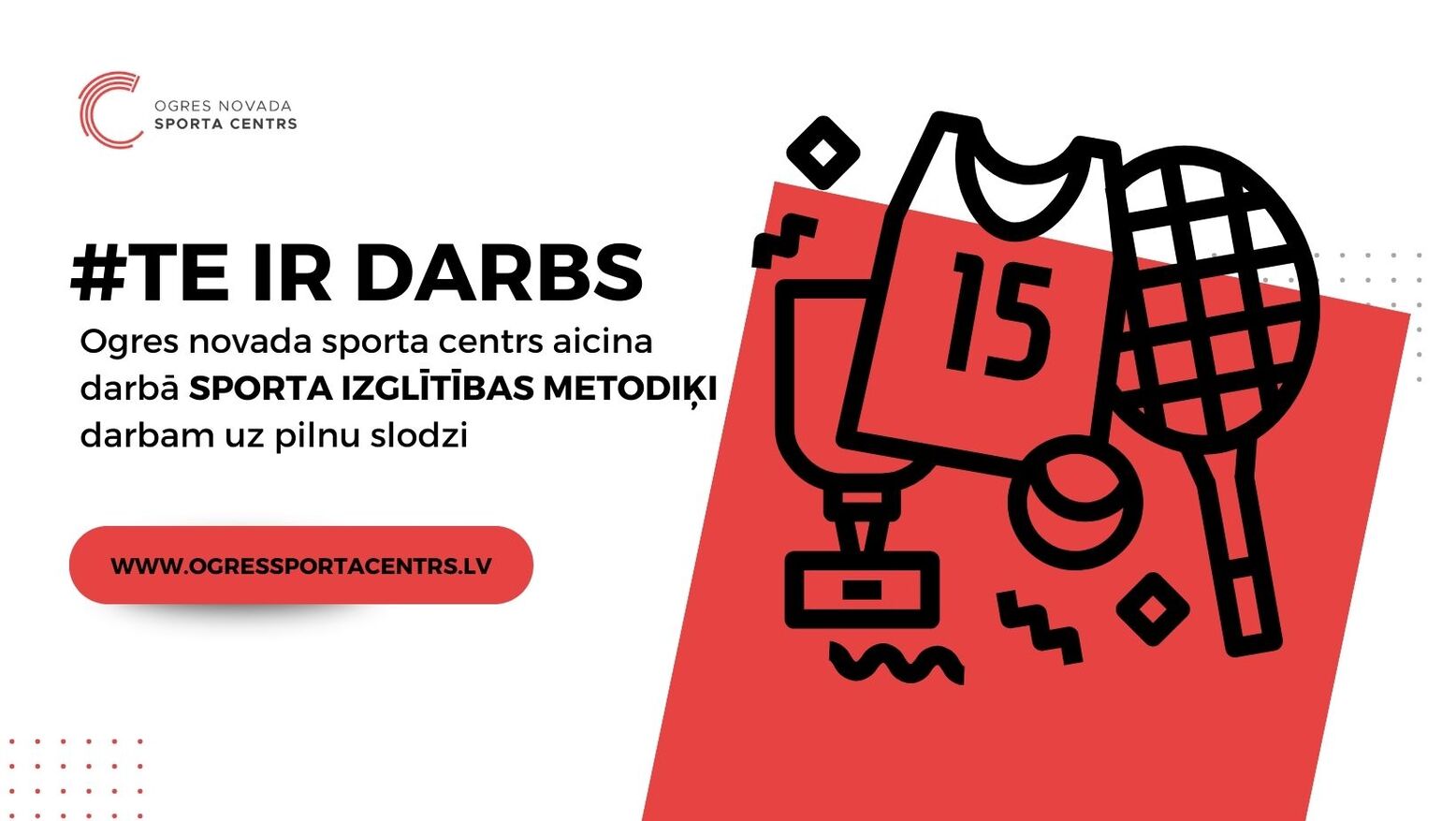 Ogres novada sporta centrs aicina darbā Sporta izglītības metodiķi