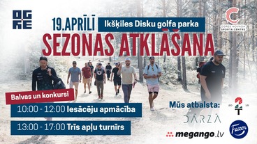 19. aprīlī atklāsim diska golfa sezonu Ikšķilē!